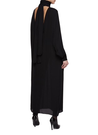 Figure View - Click To Enlarge - KHAITE - Lexi Scarf Neck Silk Dress