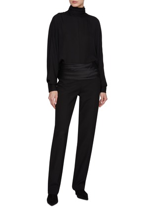 Figure View - Click To Enlarge - KHAITE - Bex Scarf Neck Silk Top