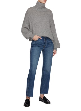 Figure View - Click To Enlarge - KHAITE - Abigail Medium Wash Jeans