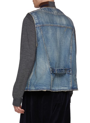 Back View - Click To Enlarge - KOLOR - Medium Wash Denim Vest