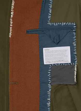  - KOLOR - Stand Collar Contrast Patchwork Bomber Jacket