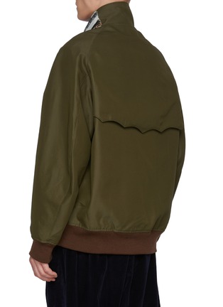 Back View - Click To Enlarge - KOLOR - Stand Collar Contrast Patchwork Bomber Jacket