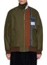 Main View - Click To Enlarge - KOLOR - Stand Collar Contrast Patchwork Bomber Jacket