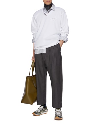 Figure View - Click To Enlarge - KOLOR - V-Neck Logo Sweatshirt
