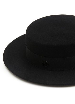 Detail View - Click To Enlarge - MAISON MICHEL - Kiki Wool Felt Canotier Hat