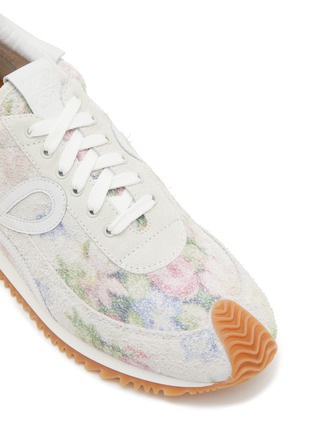 Detail View - Click To Enlarge - LOEWE - Flow Floral Suede Women's Sneakers