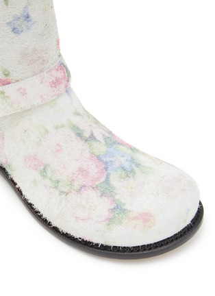 Detail View - Click To Enlarge - LOEWE - Campo Floral Suede Biker Boots