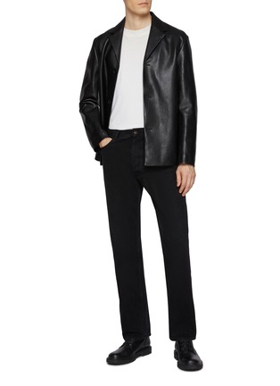 Figure View - Click To Enlarge - THE ROW - Notch Lapel Leather Jacket
