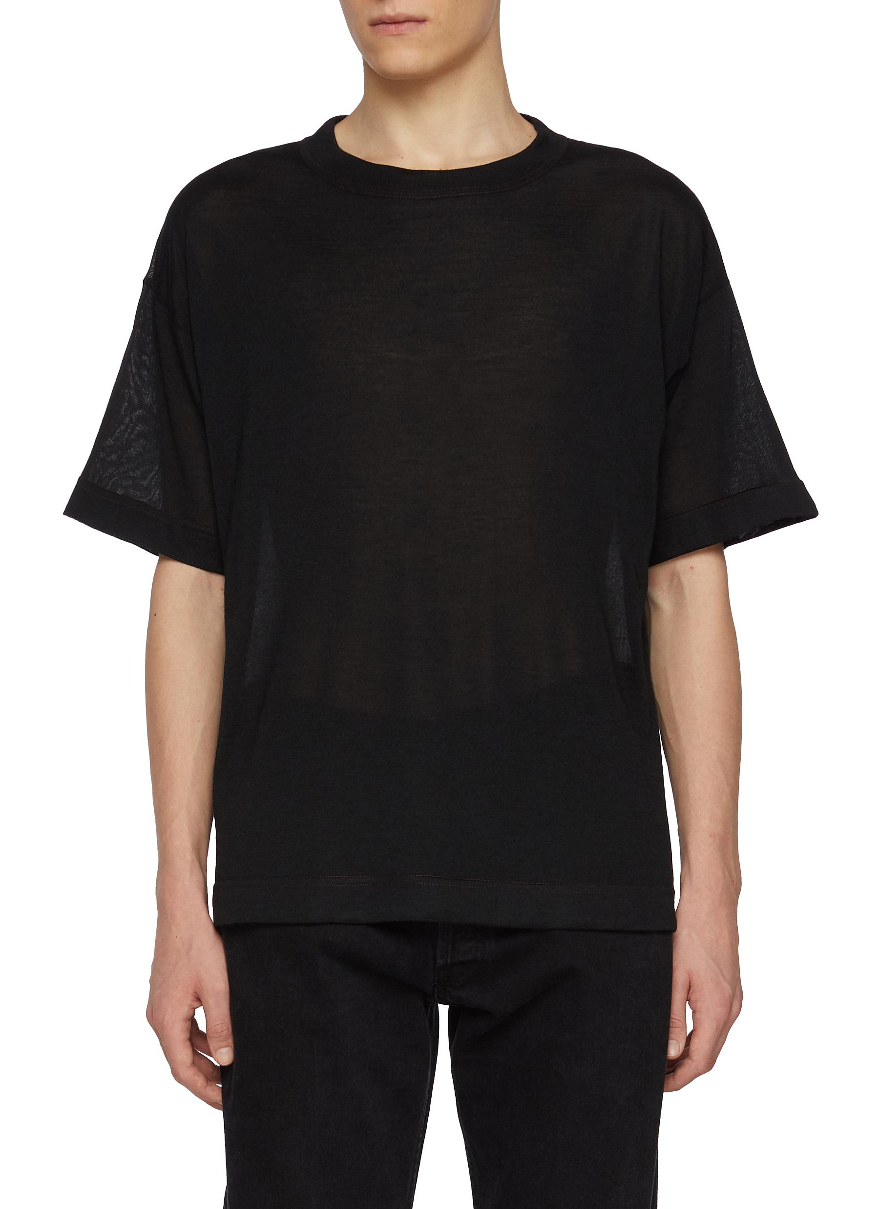 THE ROW | Nico Cashmere Silk T-Shirt | BLACK | Men | Lane THE ROW | Nico Cashmere Silk T-Shirt | BLACK | Men | Lane