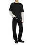 Figure View - Click To Enlarge - THE ROW - Angelo Stitched Edges Cashmere Silk T-Shirt