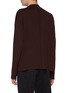Back View - Click To Enlarge - THE ROW - Delsie Mock Neck Wool T-shirt