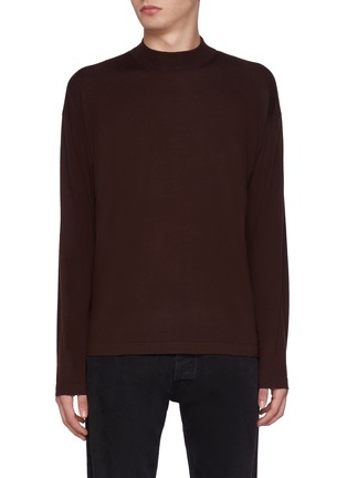 Main View - Click To Enlarge - THE ROW - Delsie Mock Neck Wool T-shirt