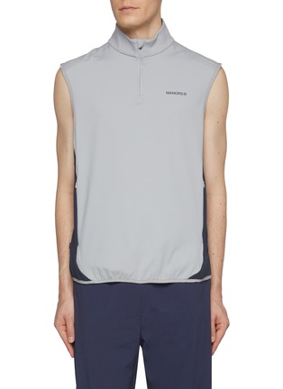 Main View - Click To Enlarge - MANORS - Contrast Panel Half Zip Vest