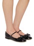 Figure View - Click To Enlarge - MACH & MACH - Double Bow Patent Leather Mary Jane Flats