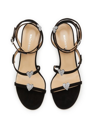 Detail View - Click To Enlarge - MACH & MACH - Petit Coeur 85 Suede Sandals