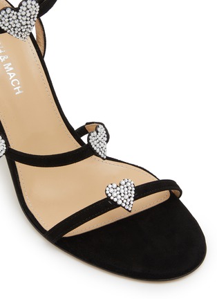 Detail View - Click To Enlarge - MACH & MACH - Petit Coeur 85 Suede Sandals