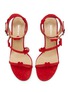 Detail View - Click To Enlarge - MACH & MACH - Petit Coeur 85 Suede Wrap Sandals