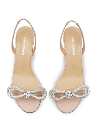 Detail View - Click To Enlarge - MACH & MACH - Double Bow 55 Satin Sandals
