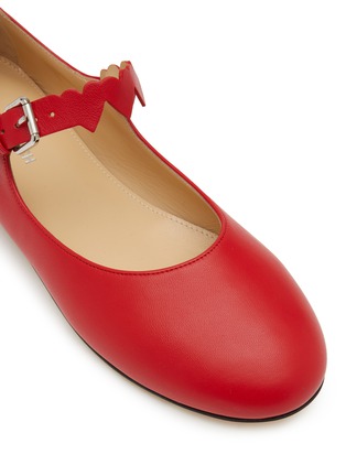 Detail View - Click To Enlarge - MACH & MACH - Petit Coeur Mary Jane Leather Ballerinas Flats