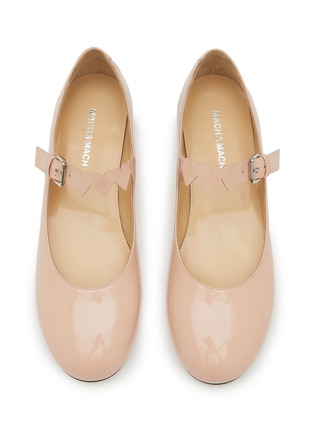 Detail View - Click To Enlarge - MACH & MACH - Petit Coeur Mary Jane Leather Ballerinas Flats