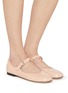 Figure View - Click To Enlarge - MACH & MACH - Petit Coeur Mary Jane Leather Ballerinas Flats