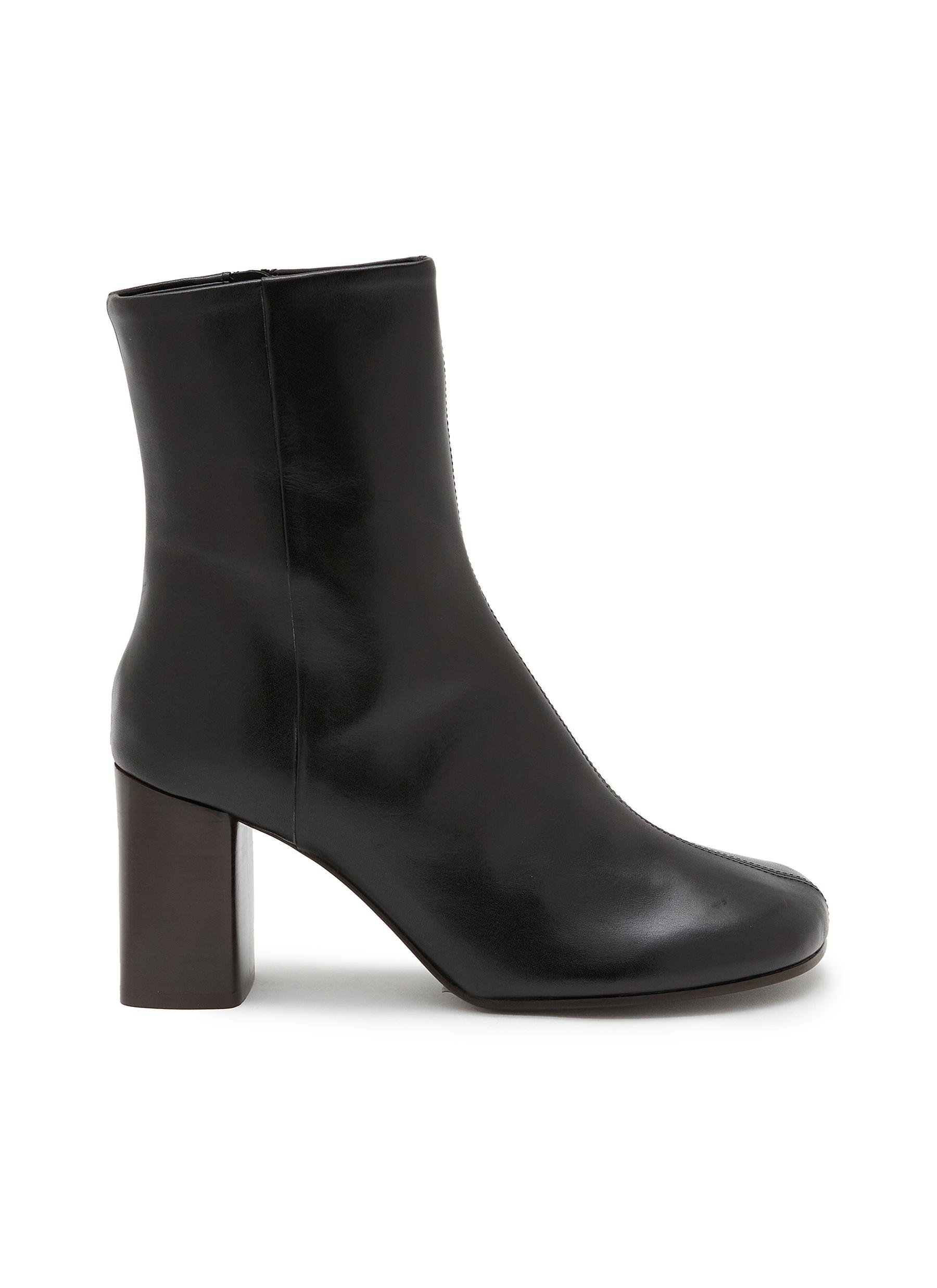 LEMAIRE Anatomic 80 Glossy Leather Boots BLACK Women Lane Crawford