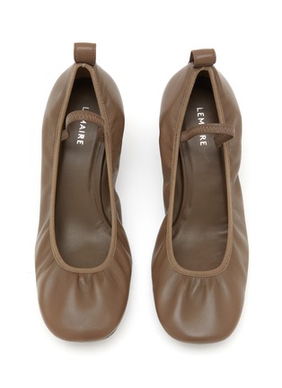 Detail View - Click To Enlarge - LEMAIRE - Square Ballerina 55 Leather Mary Jane Pumps
