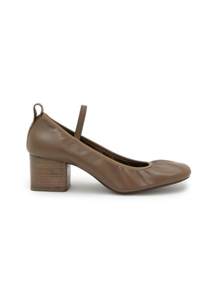 Main View - Click To Enlarge - LEMAIRE - Square Ballerina 55 Leather Mary Jane Pumps