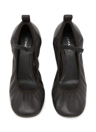 Detail View - Click To Enlarge - LEMAIRE - Square Ballerina 55 Leather Mary Jane Pumps