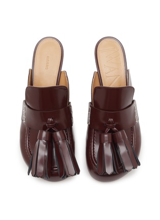 Figure View - Click To Enlarge - JW ANDERSON - Tassel 70 Mule Patent Leather Pumps