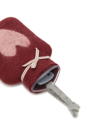 Detail View - Click To Enlarge - DOROTHEE LEHNEN - White Heart Mini Hot Water Bottle