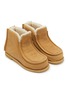 Detail View - Click To Enlarge - JW ANDERSON - Padded Suede And Shearling Ankle Boots