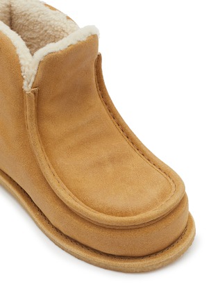 Detail View - Click To Enlarge - JW ANDERSON - Padded Suede And Shearling Ankle Boots