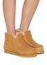 Figure View - Click To Enlarge - JW ANDERSON - Padded Suede And Shearling Ankle Boots