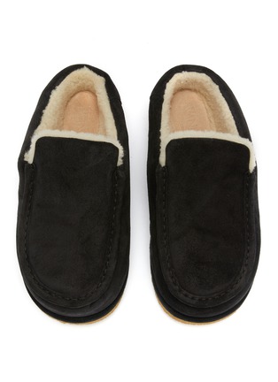 Detail View - Click To Enlarge - JW ANDERSON - Sherling Suede Flat Slippers
