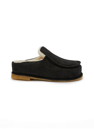 Main View - Click To Enlarge - JW ANDERSON - Sherling Suede Flat Slippers