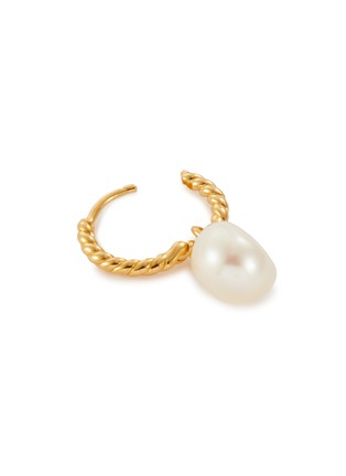 Detail View - Click To Enlarge - MISSOMA - Small Pearl Twisted Hoop Earrings