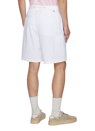 Back View - Click To Enlarge - SOUTHCAPE - Logo Waistband Stretchy Shorts