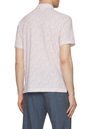 Back View - Click To Enlarge - SOUTHCAPE - Monogram Logo Polo Shirt