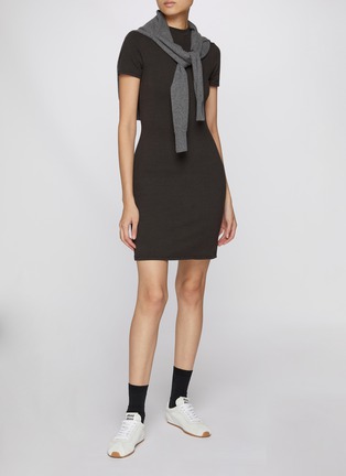 Back View - Click To Enlarge - SKIMS - Outdoor Mock Neck Mini Dress