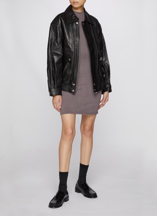 Back View - Click To Enlarge - SKIMS - Outdoor Mock Neck Mini Dress