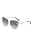 Main View - Click To Enlarge - JIMMY CHOO - EYEWEAR - Lue Metal Butterfly Sunglasses