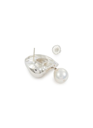 Detail View - Click To Enlarge - AGMES - Large Sandra Freshwater Pearl Sterling Silver Earrings