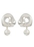 Main View - Click To Enlarge - AGMES - Large Sandra Freshwater Pearl Sterling Silver Earrings