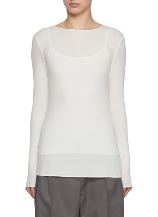 Main View - Click To Enlarge - RUOHAN - Long Sleeves Kea Slip Top