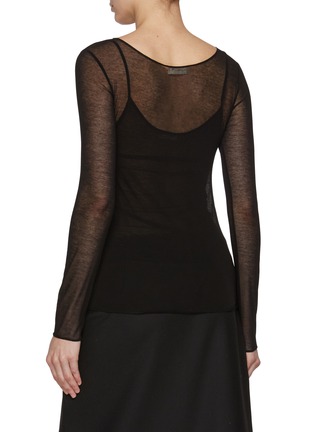Back View - Click To Enlarge - RUOHAN - Long Sleeves Kea Slip Top