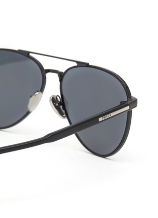 Detail View - Click To Enlarge - PRADA - Metal Pilot Sunglasses