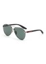 Main View - Click To Enlarge - PRADA - Gunmetal Pilot Sunglasses