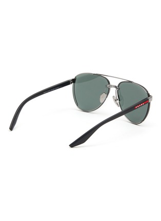 Figure View - Click To Enlarge - PRADA - Gunmetal Pilot Sunglasses