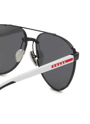 Detail View - Click To Enlarge - PRADA - Metal Pilot Sunglasses
